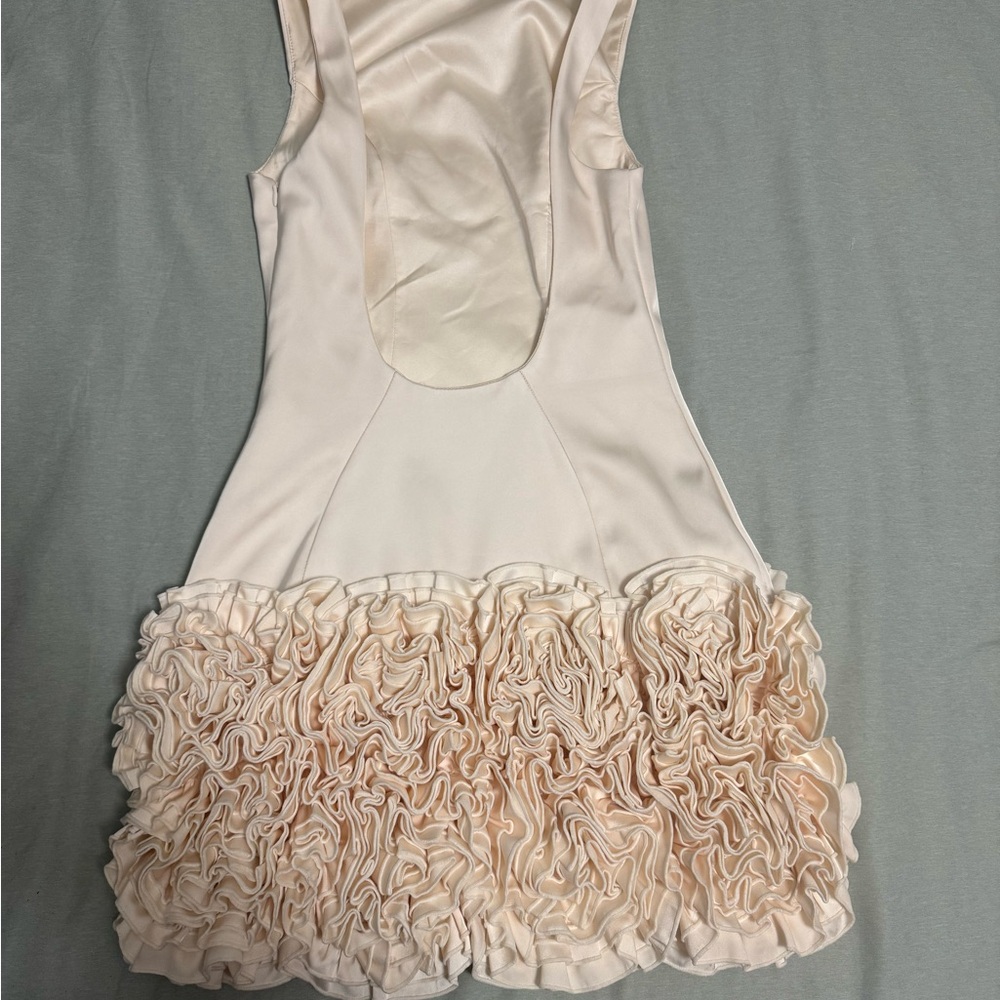 Oh Polly Cream Satin Dress - Picture 2 of 6